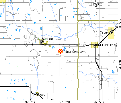 Map to Alma cemetery