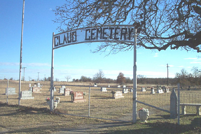Claud cemetery gate photo