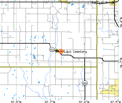 Map to Loco cemetery