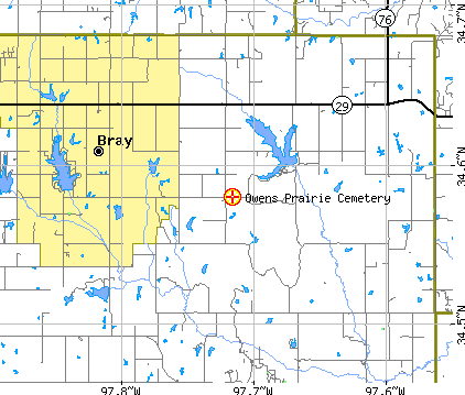 Map to Owens Prairie cemetery